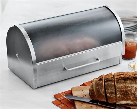 stainless steel and glass bread box|stainless steel bread bins uk.